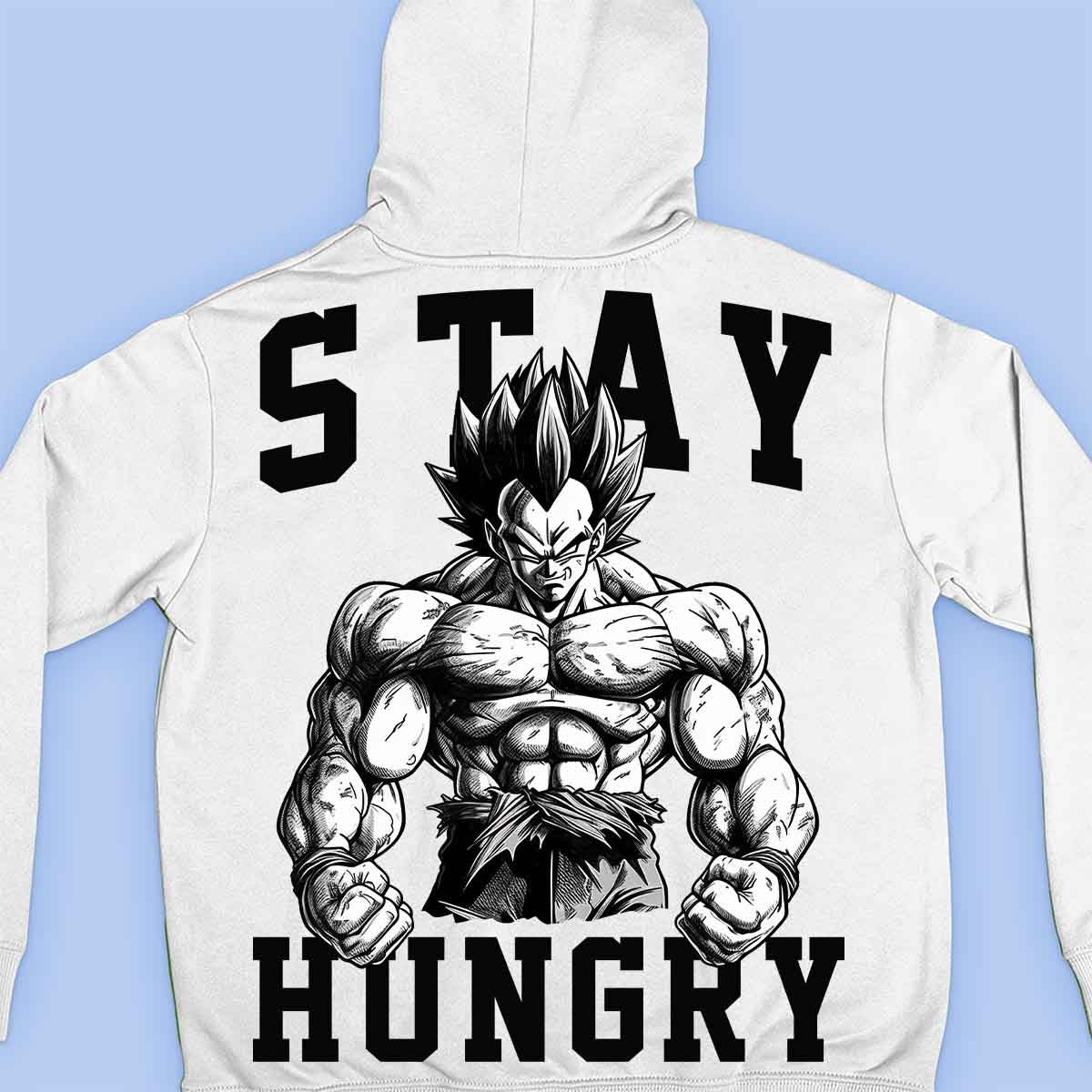 Stay Hungry - Premium-huppari unisex-taustaprintti