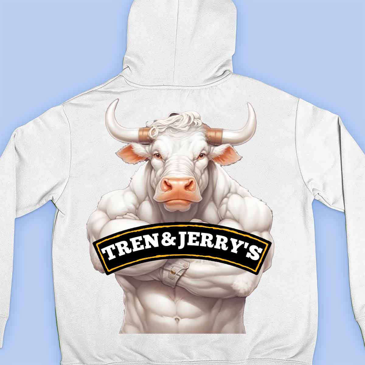 Tren&Jerry's - Premium-huppari unisex-taustaprintti