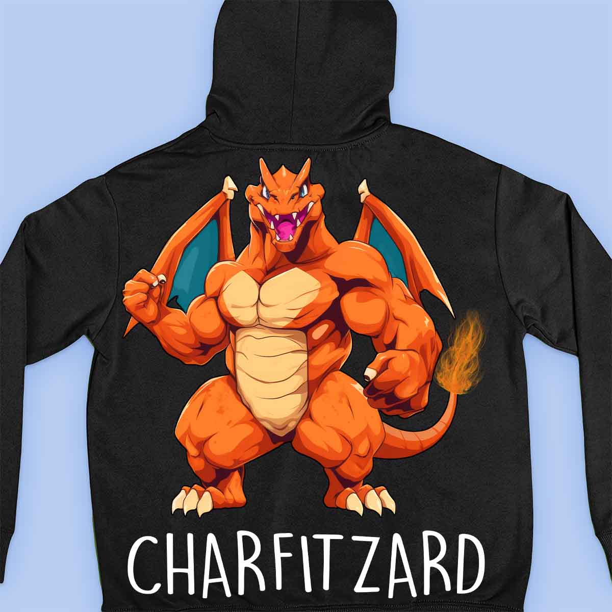 Charfitzard - Premium-huppari Unisex-taustaprintti