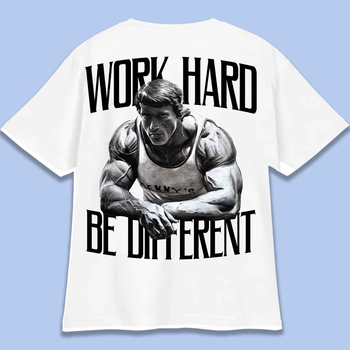 Work Hard - T-paita Oversize Unisex-taustaprintti