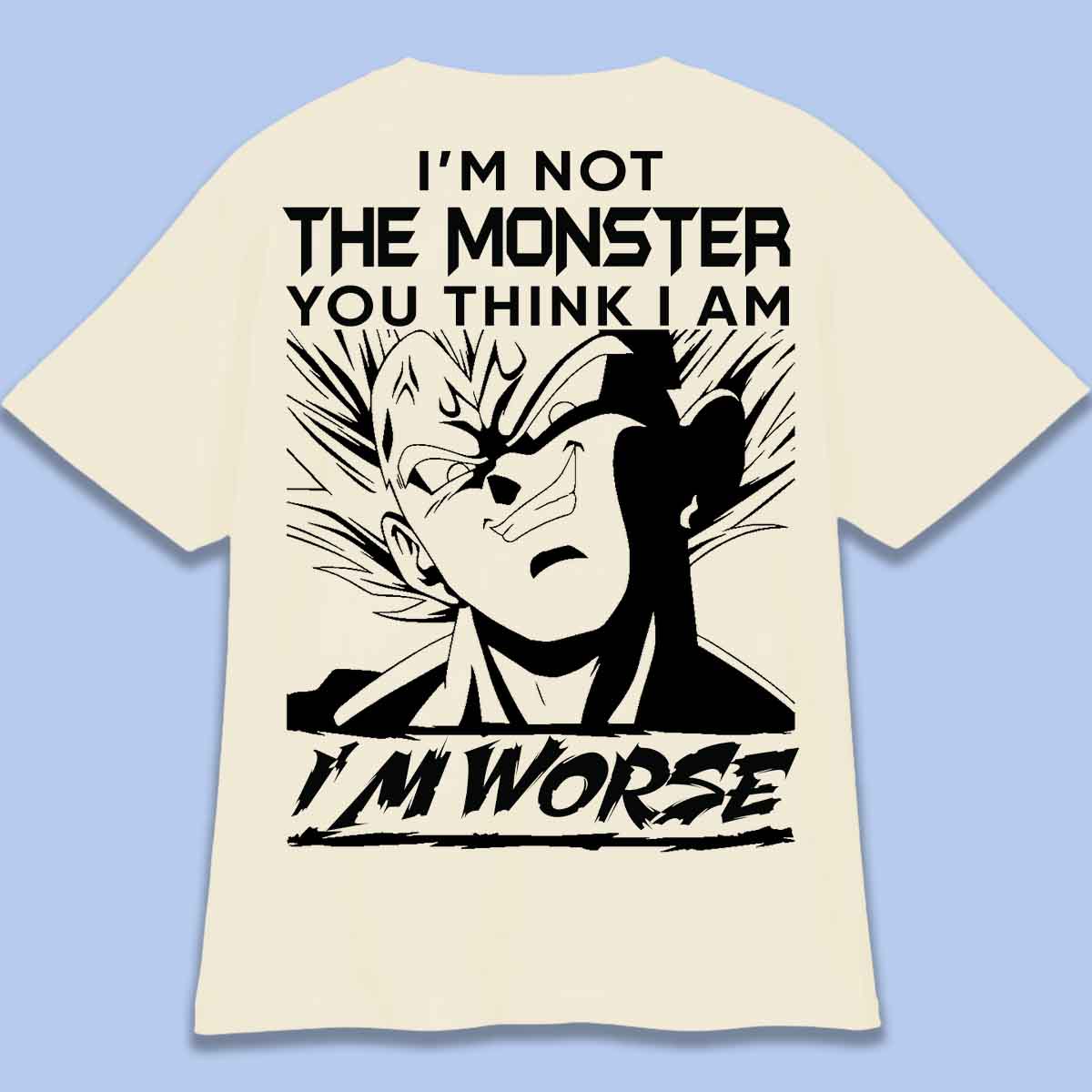 Monster - T-paita Oversize Unisex taustaprintti