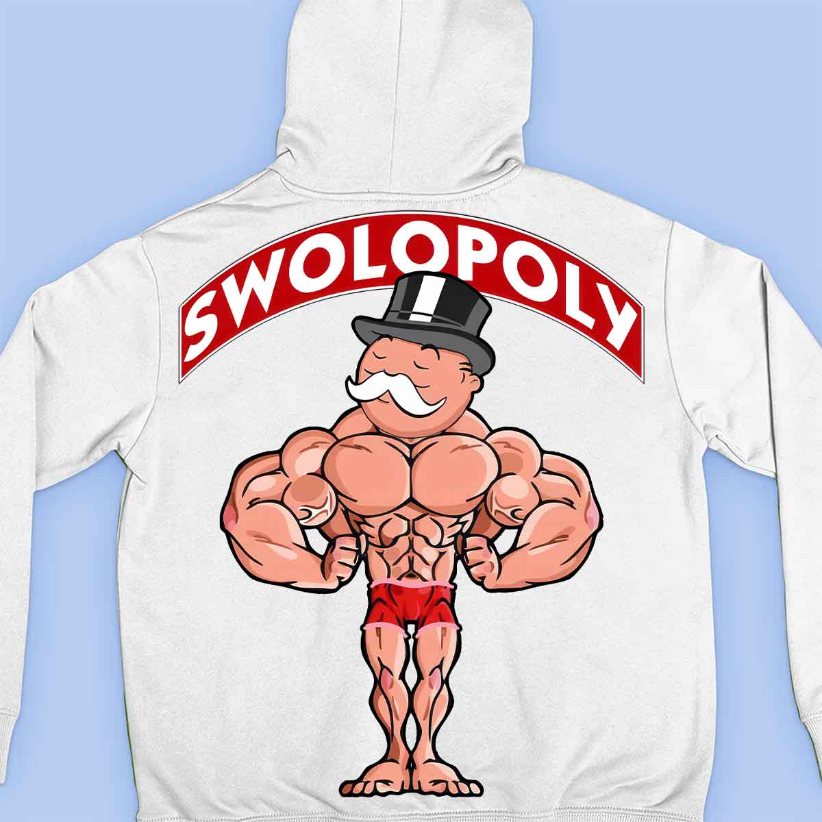 Swolopoly - Premium-huppari Unisex Taustaprintti