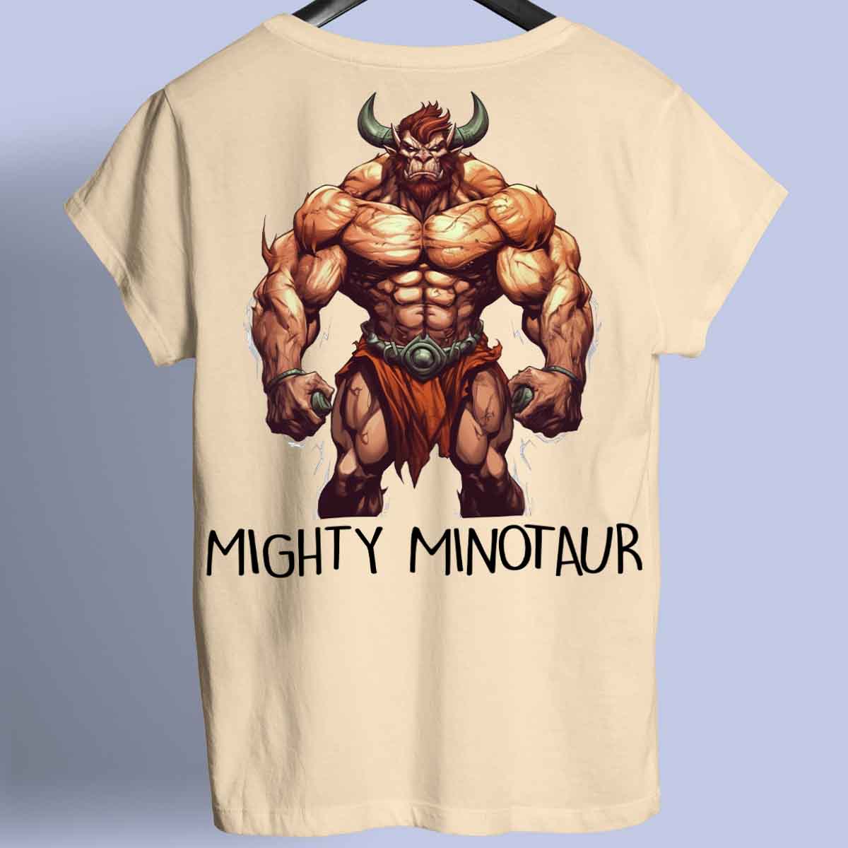 Mighty Minotaur - Premium-paita Unisex-taustaprintti