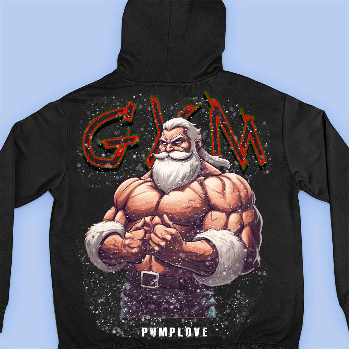 Gym Santa - Premium huppari Unisex Taustaprintti