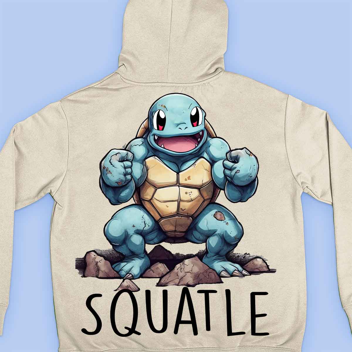 Squatle - Premium-huppari Unisex-taustaprintti