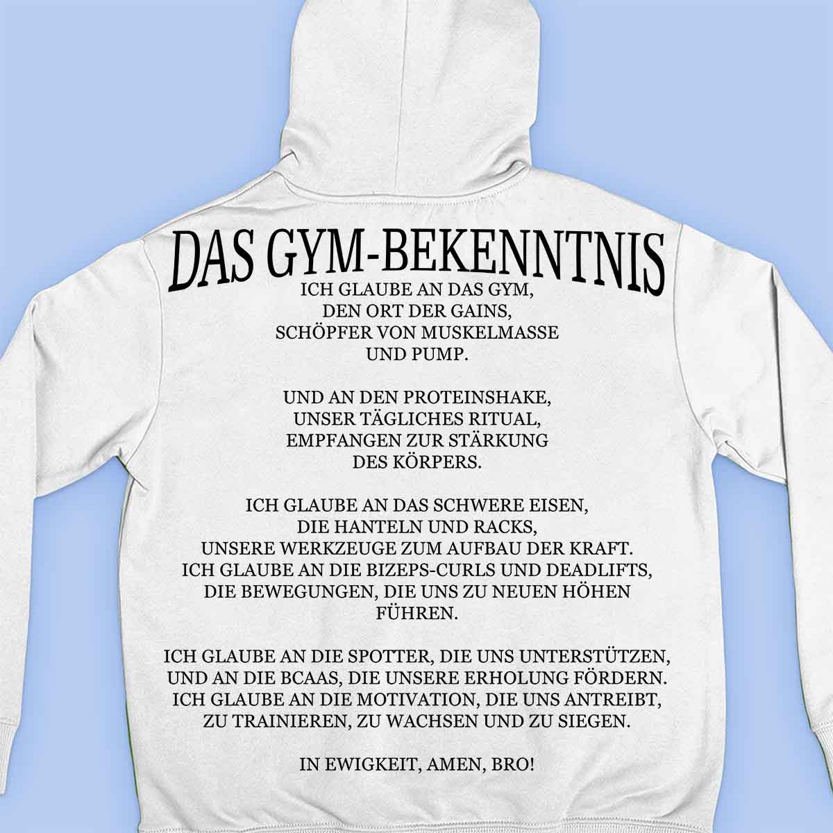 The Gym Confession - Premium-huppari Unisex-taustaprintti