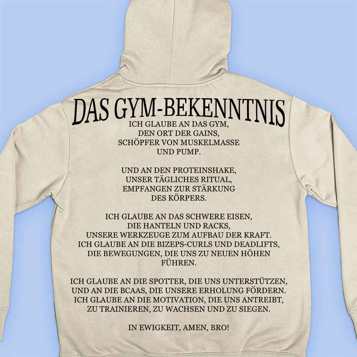 The Gym Confession - Premium-huppari Unisex-taustaprintti