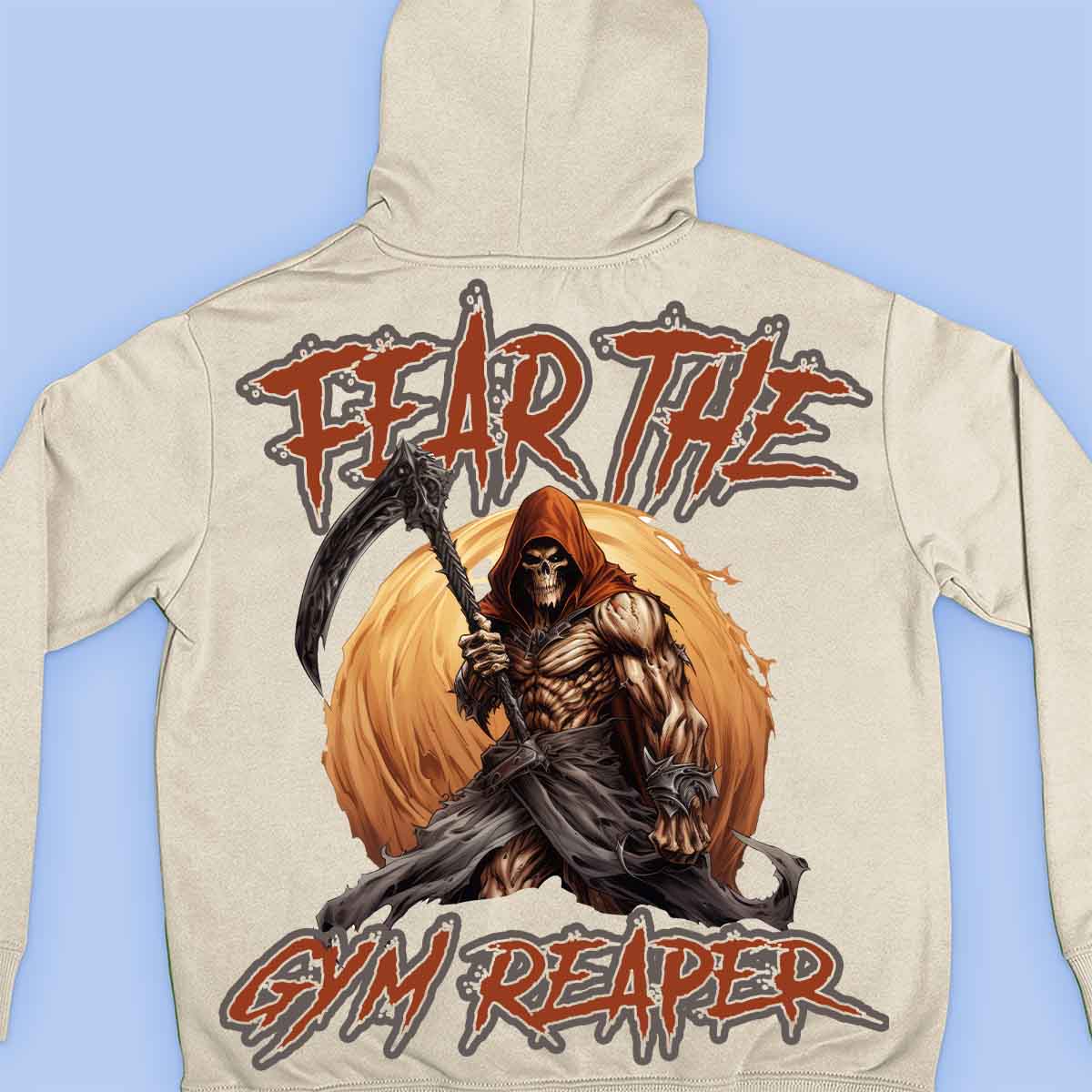 Gym Reaper - Premium-huppari Unisex-taustaprintti