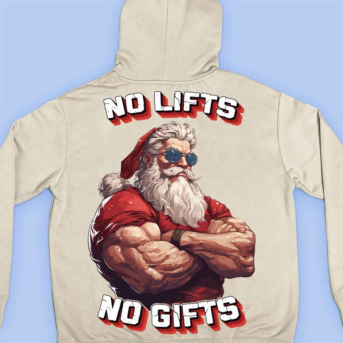 No Lifts No Gifts - Premium-huppari Unisex-taustaprintti