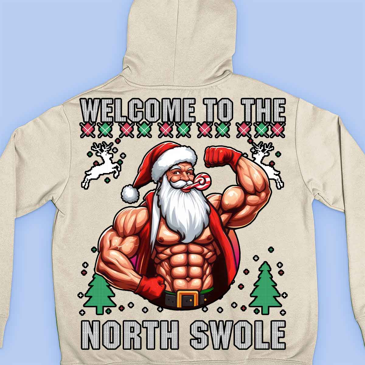 North Swole - Premium-huppari unisex-taustaprintti