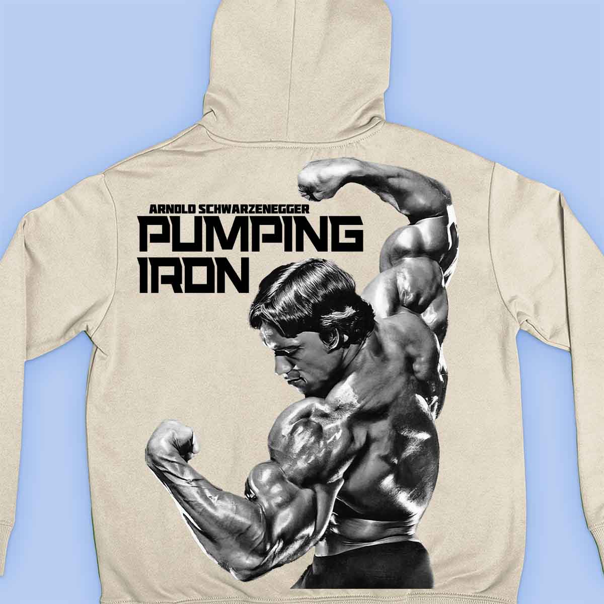 Pumping Iron - Premium-huppari Unisex-taustaprintti