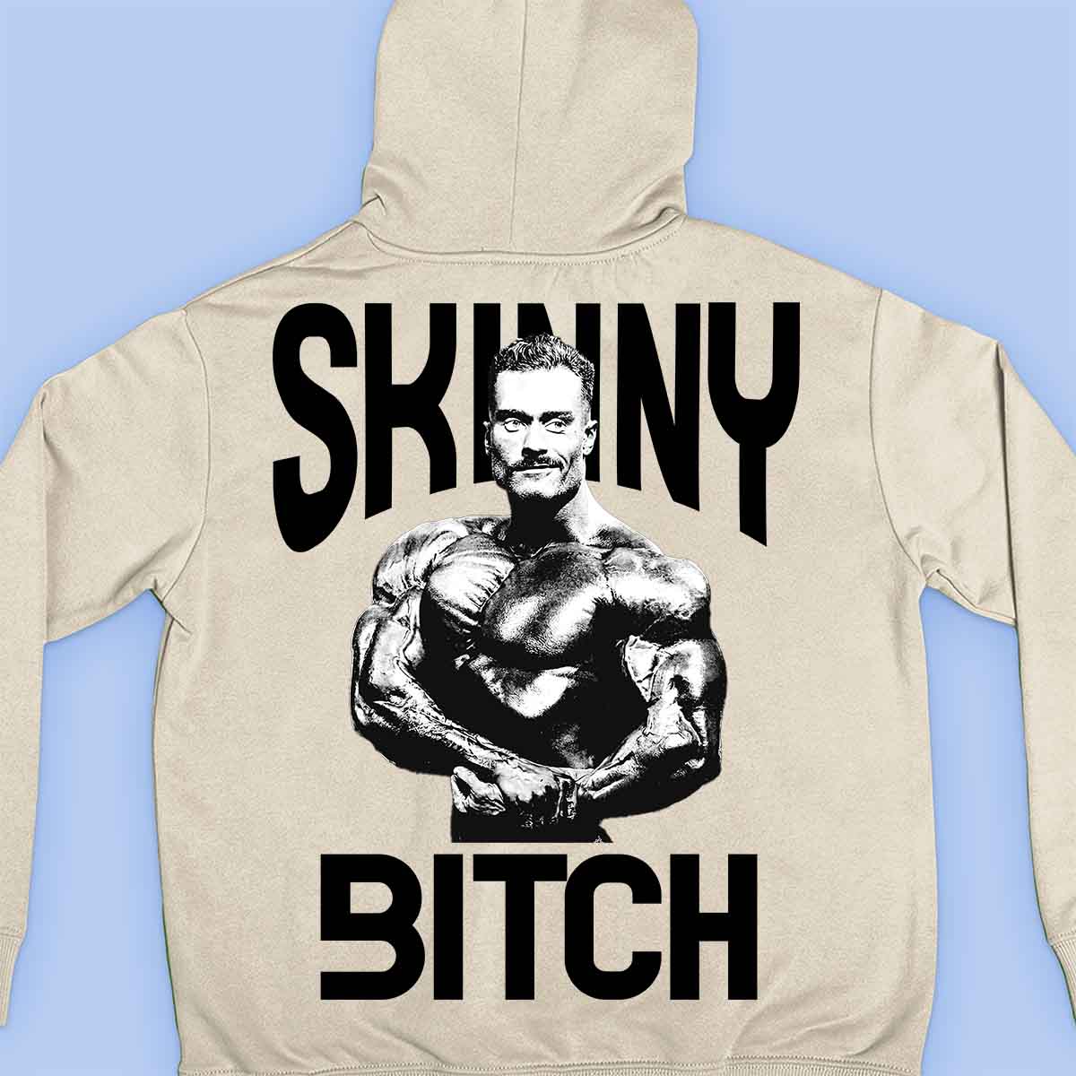 Skinny Bitch - Premium-huppari Unisex-taustaprintti