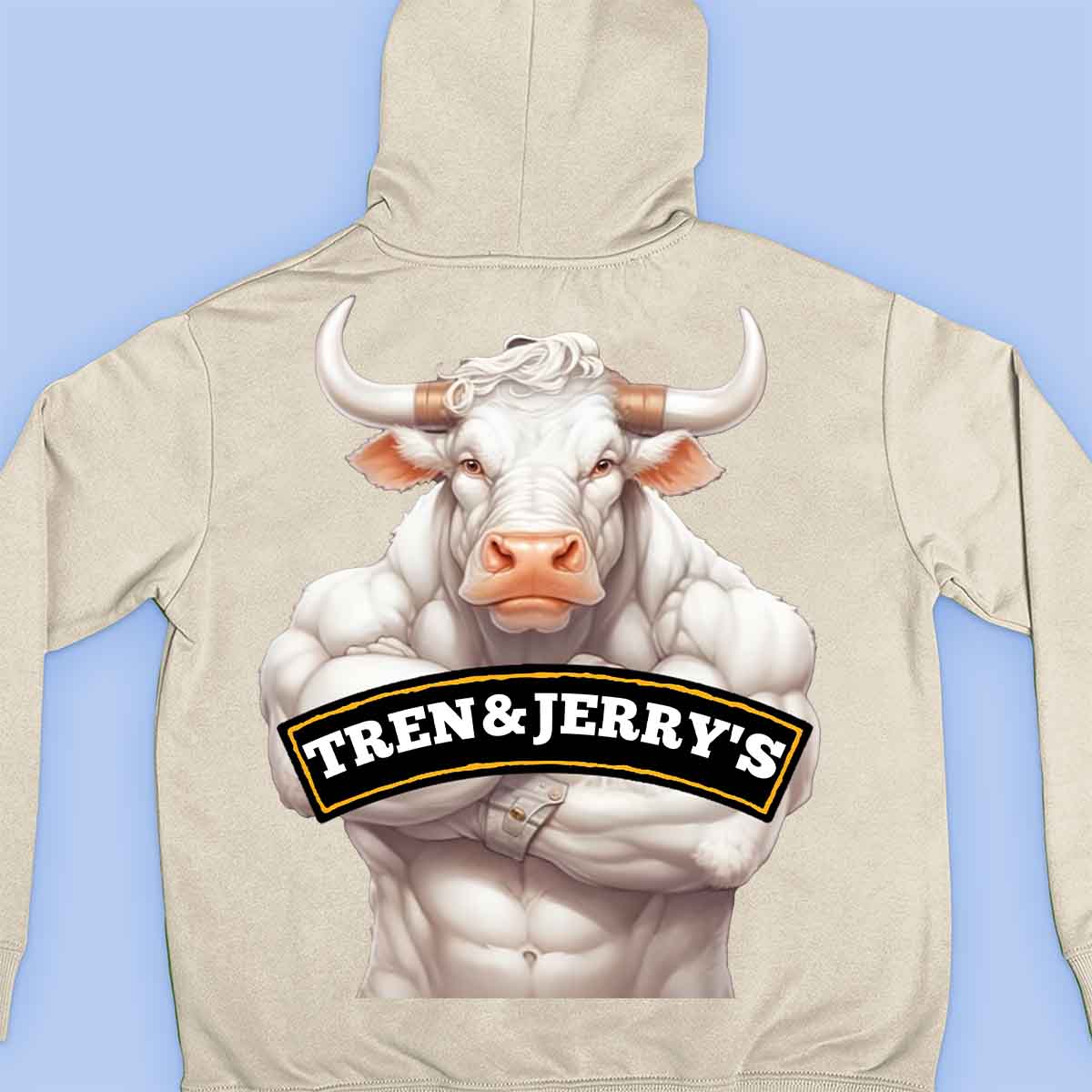 Tren&Jerry's - Premium-huppari unisex-taustaprintti