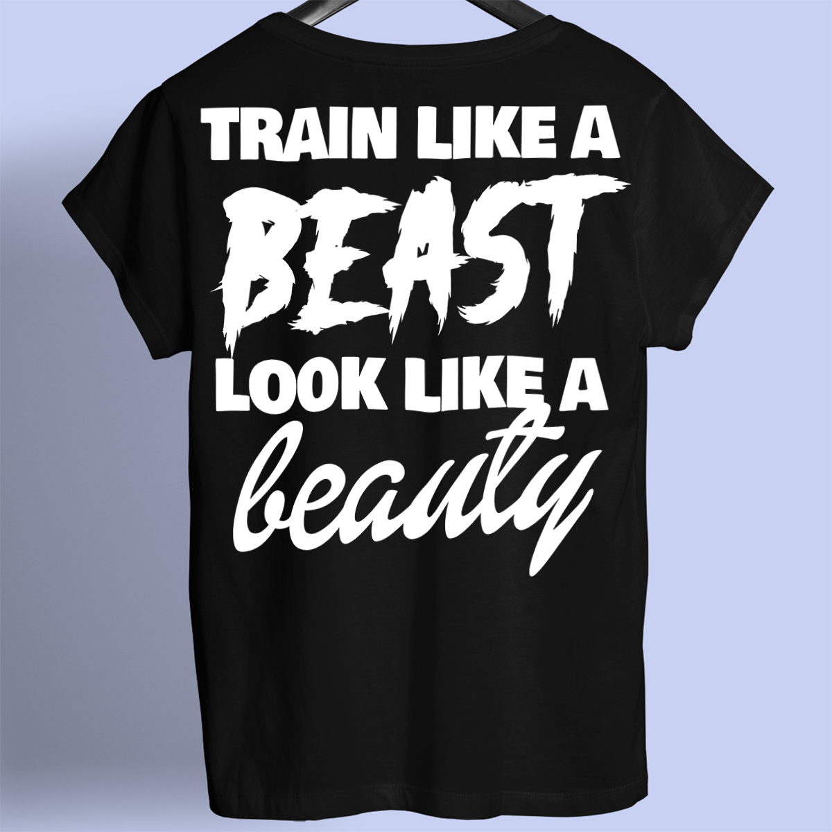 Beast & Beauty - Premium-paita unisex-taustaprintti