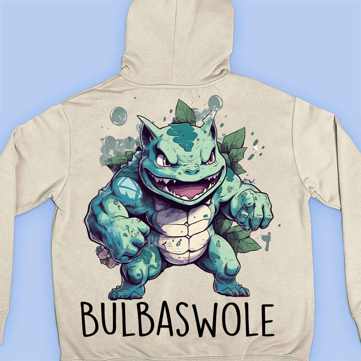 Bulbaswole - Premium-huppari Unisex-taustaprintti