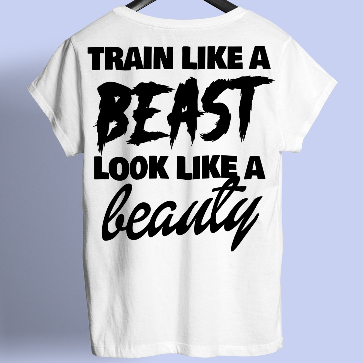 Beast & Beauty - Premium-paita unisex-taustaprintti