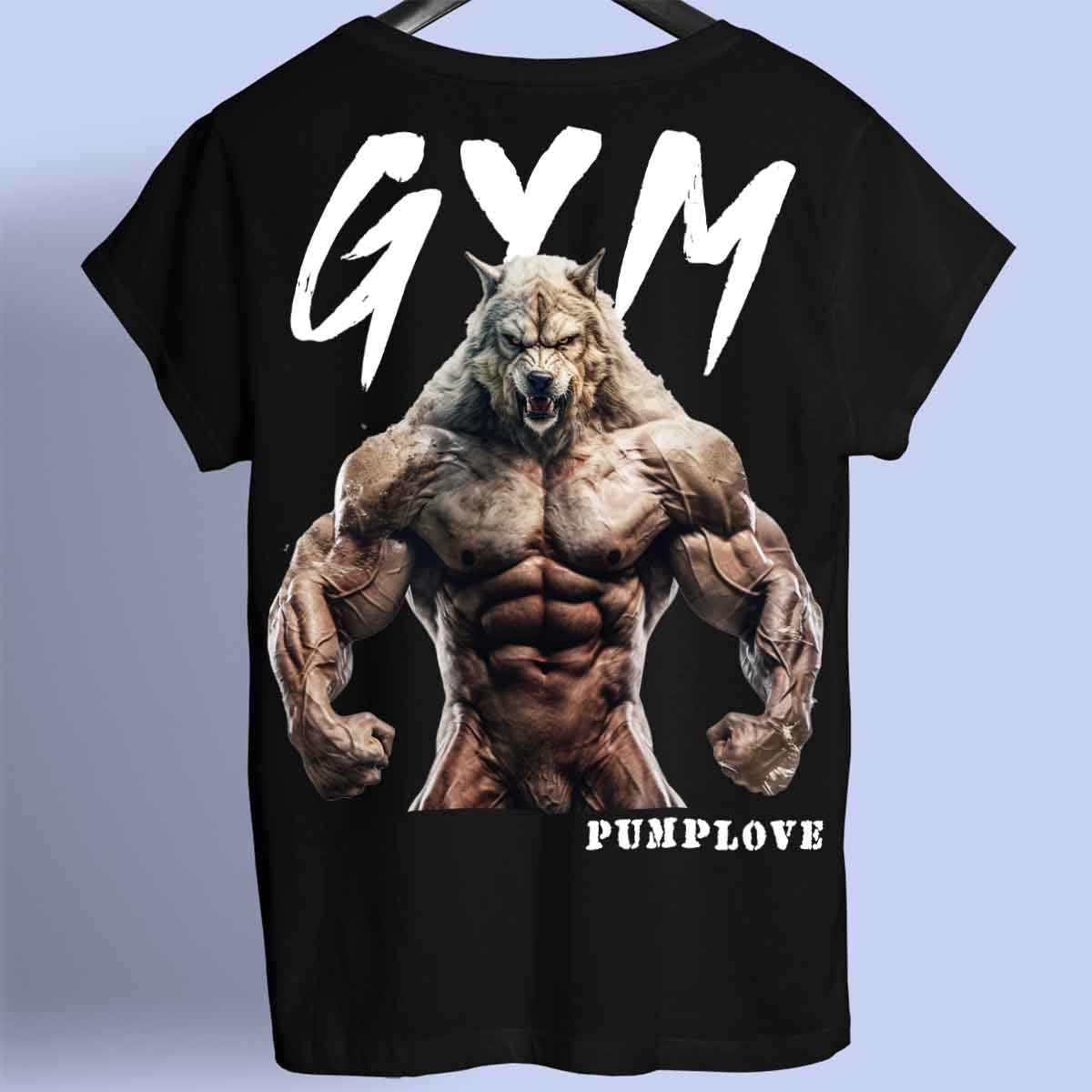 Gym Wolf - Premium paita unisex taustaprintti