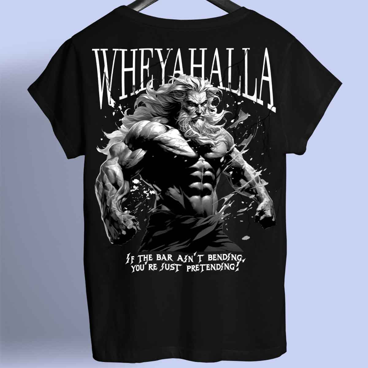 Wheyhalla - Premium Shirt Unisex Taustaprintti