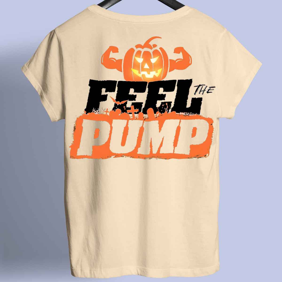 Feel the Pump - Premium T-paita Unisex-taustaprintti