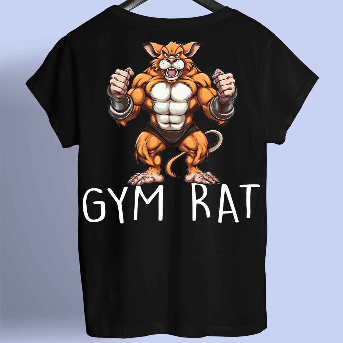 Gym Rat - Premium paita unisex taustaprintti