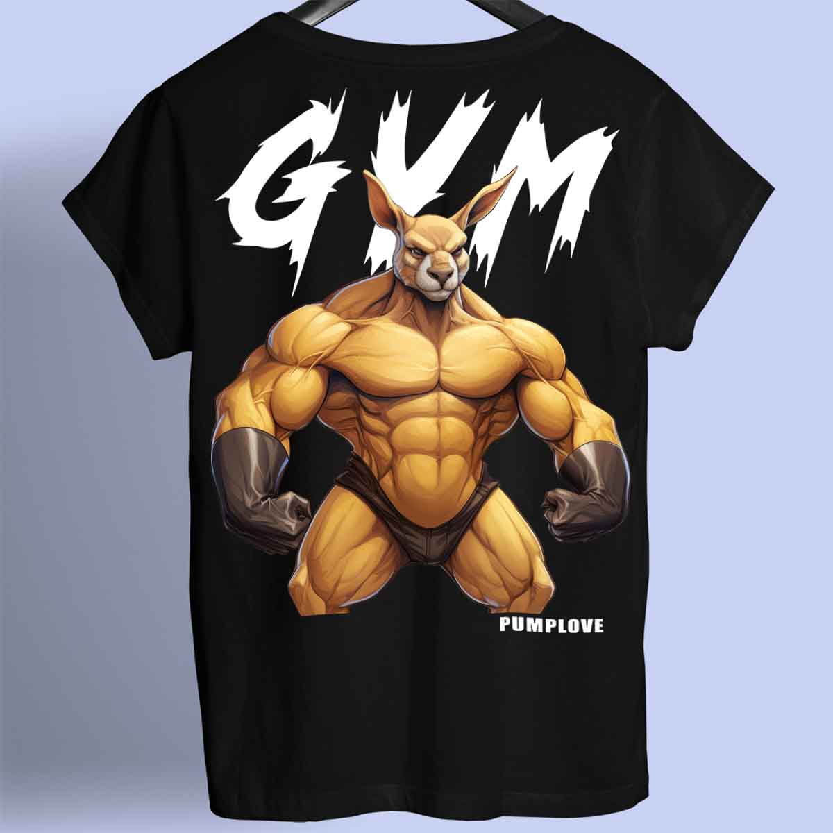 Gym Kangaroo - Premium T-paita Unisex Taustaprintti