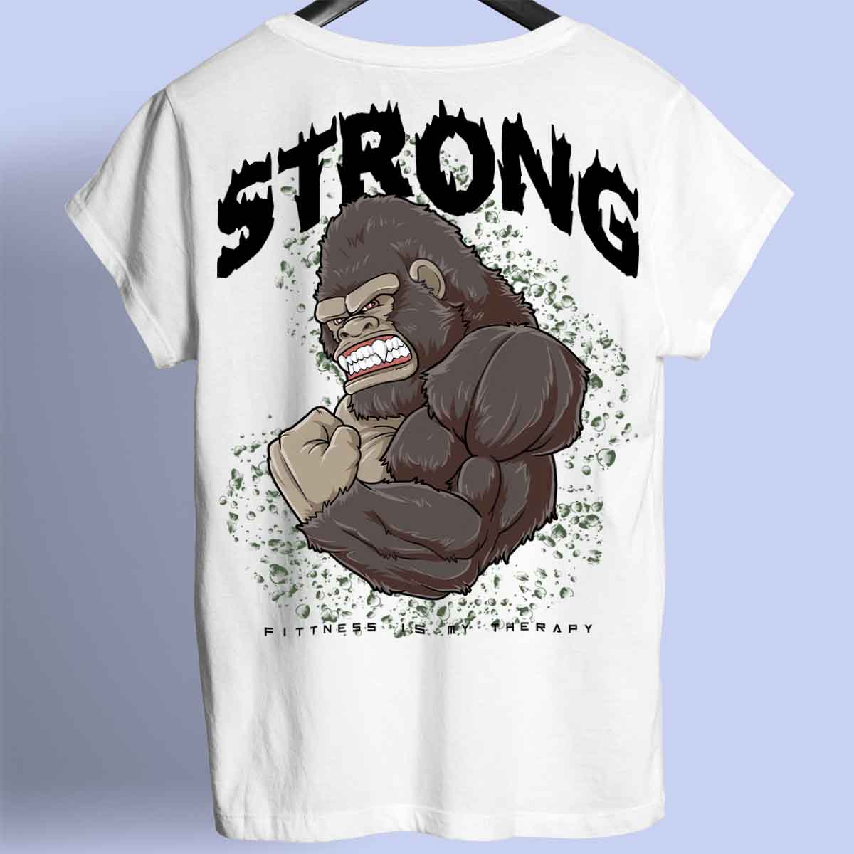 Strong Gorilla - Premium T-paita Unisex Taustaprintti