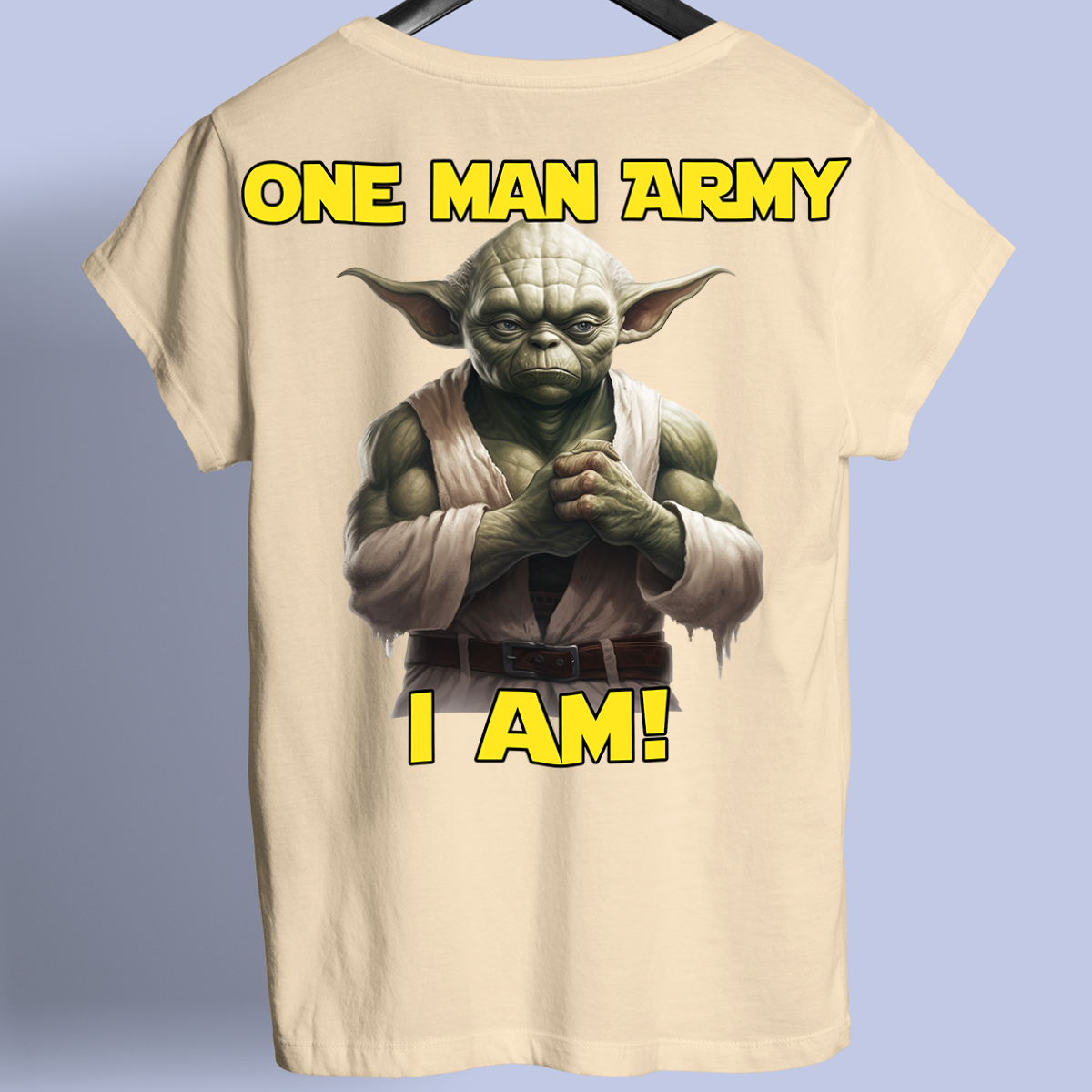 One Man Army - Premium-paita unisex-taustaprintti