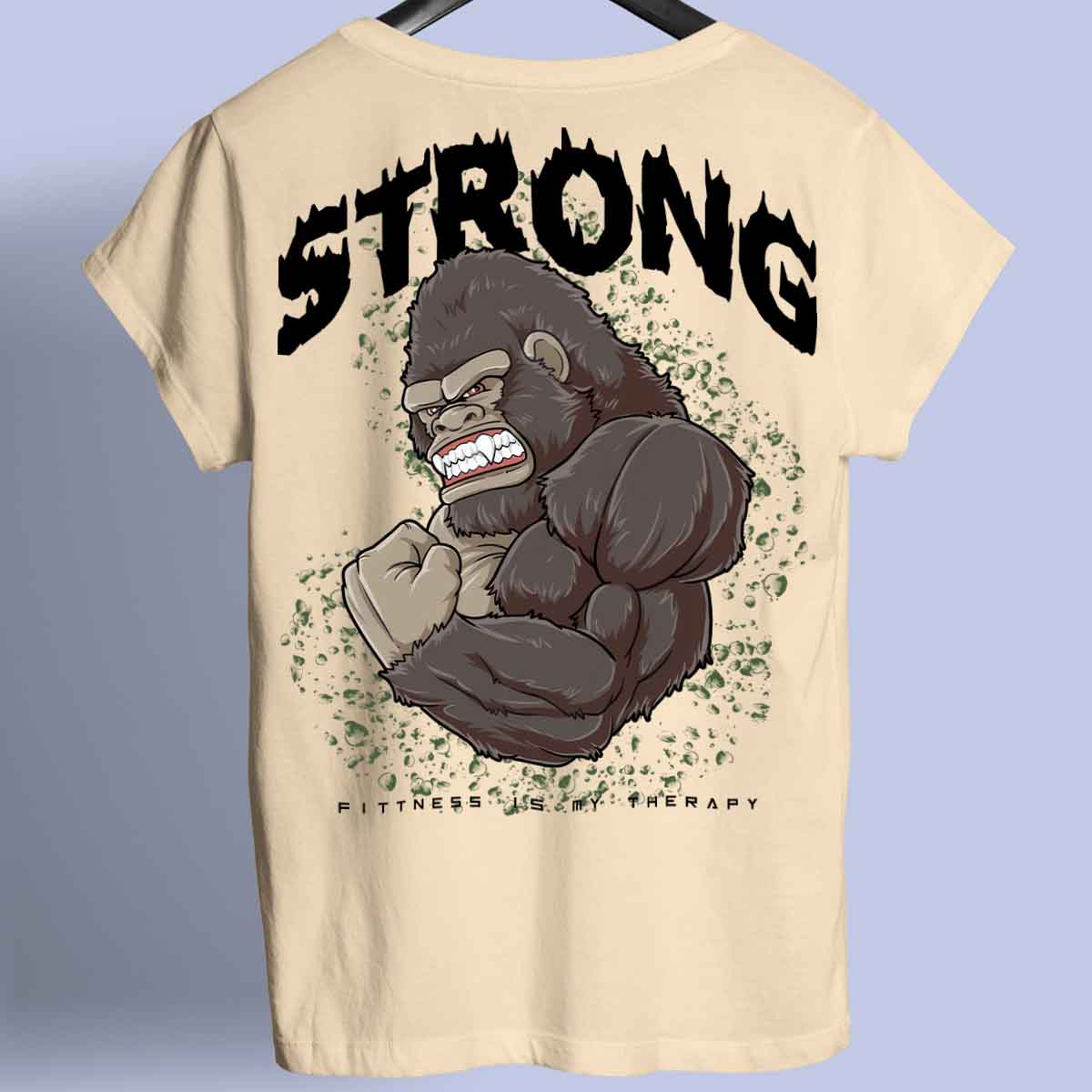 Strong Gorilla - Premium T-paita Unisex Taustaprintti