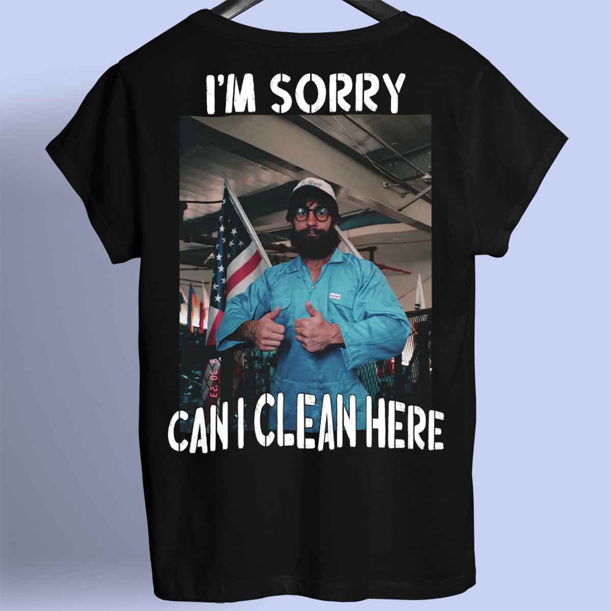 Can I Clean - Premium Shirt Unisex taustaprintti