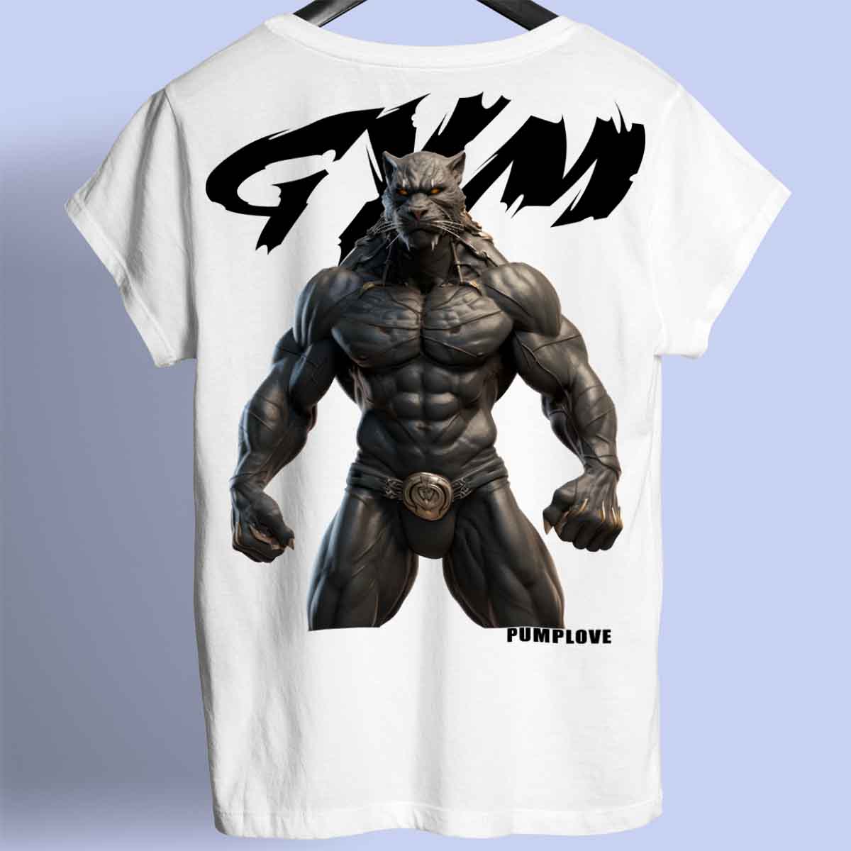 Gym Panther - Premium T-paita Unisex Taustaprintti