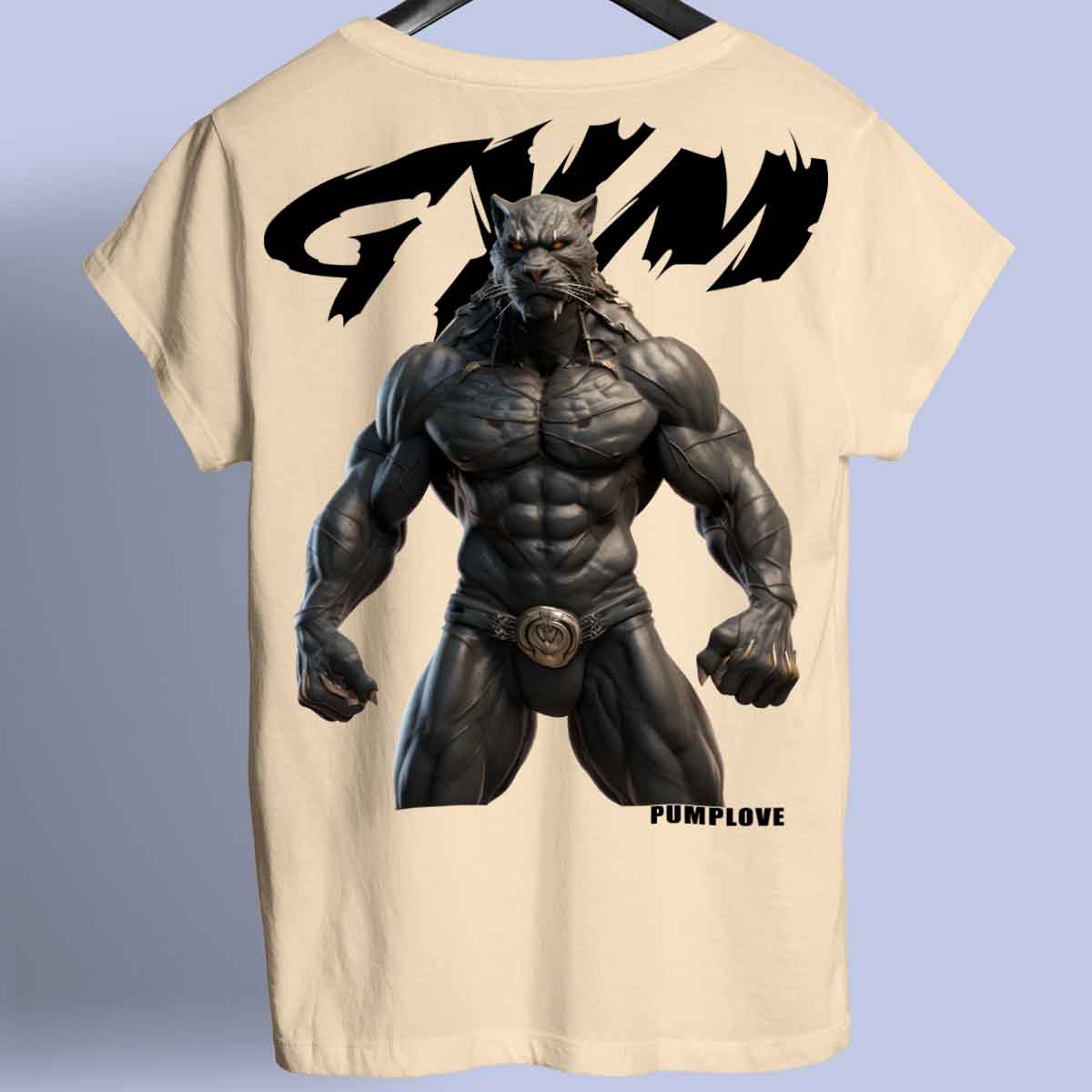 Gym Panther - Premium T-paita Unisex Taustaprintti