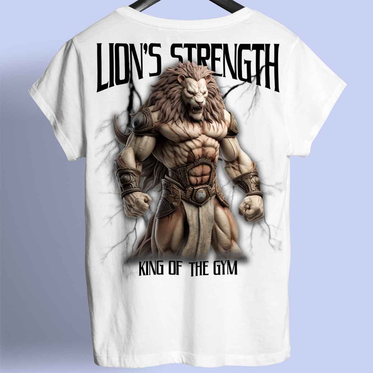 Lion's Strength - Premium-paita unisex-taustaprintti