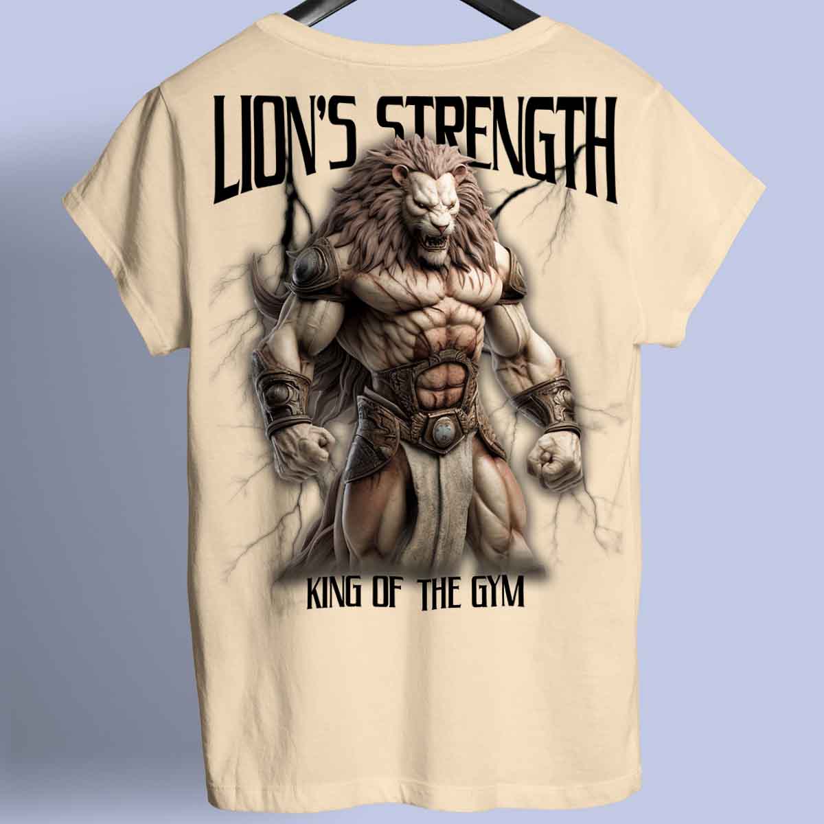 Lion's Strength - Premium-paita unisex-taustaprintti