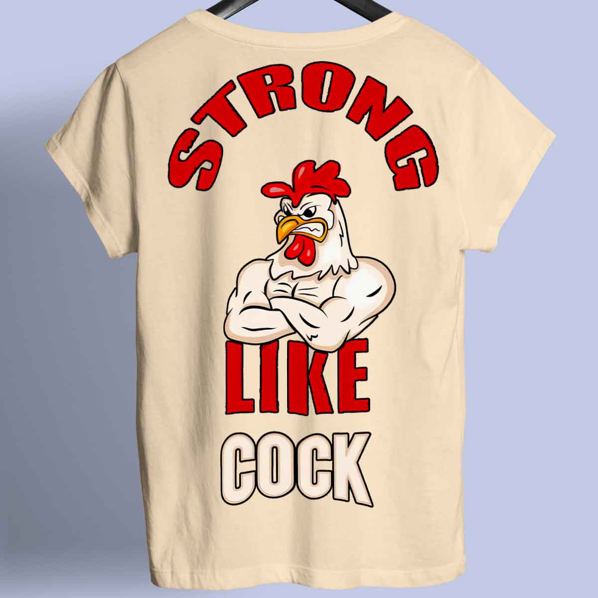 Strong Like - Premium T-paita Unisex Taustaprintti