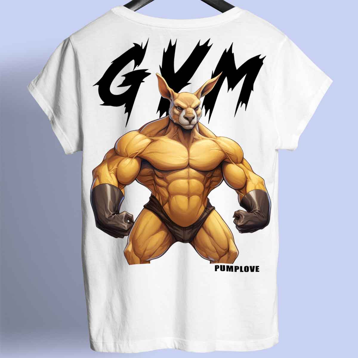 Gym Kangaroo - Premium T-paita Unisex Taustaprintti