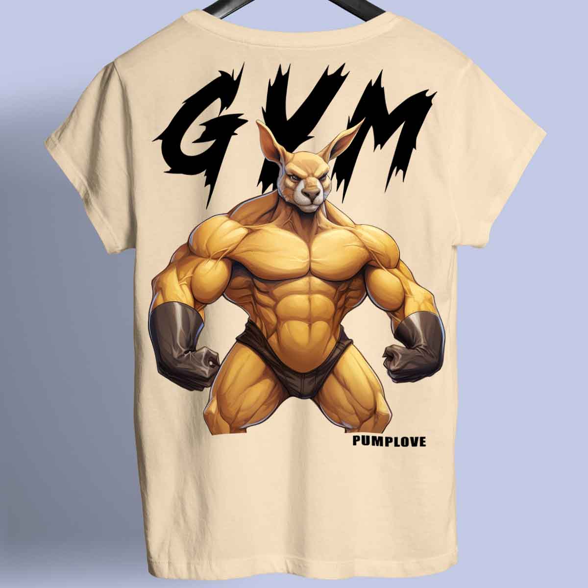 Gym Kangaroo - Premium T-paita Unisex Taustaprintti