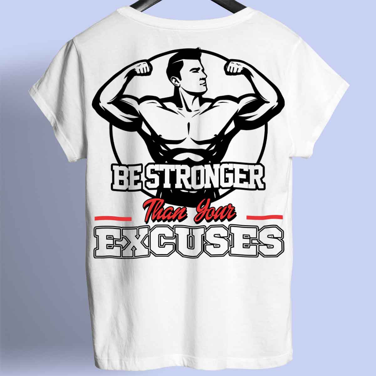 Be Stronger - Premium-paita unisex-taustaprintti