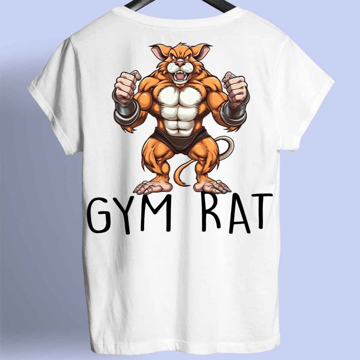 Gym Rat - Premium paita unisex taustaprintti