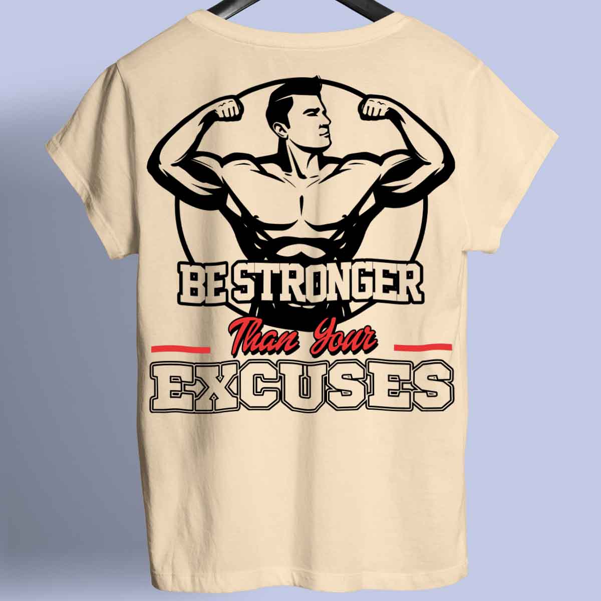 Be Stronger - Premium-paita unisex-taustaprintti