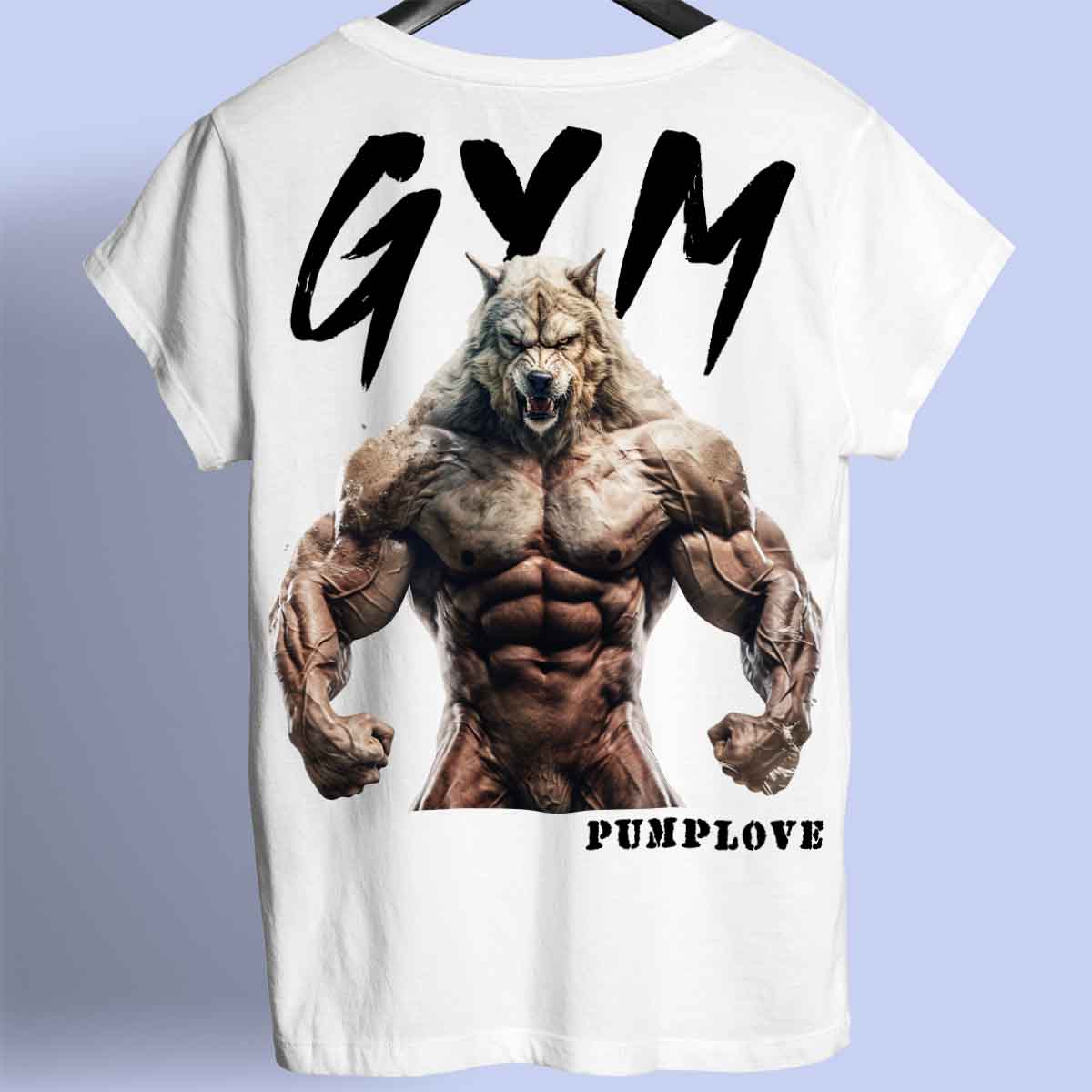 Gym Wolf - Premium paita unisex taustaprintti