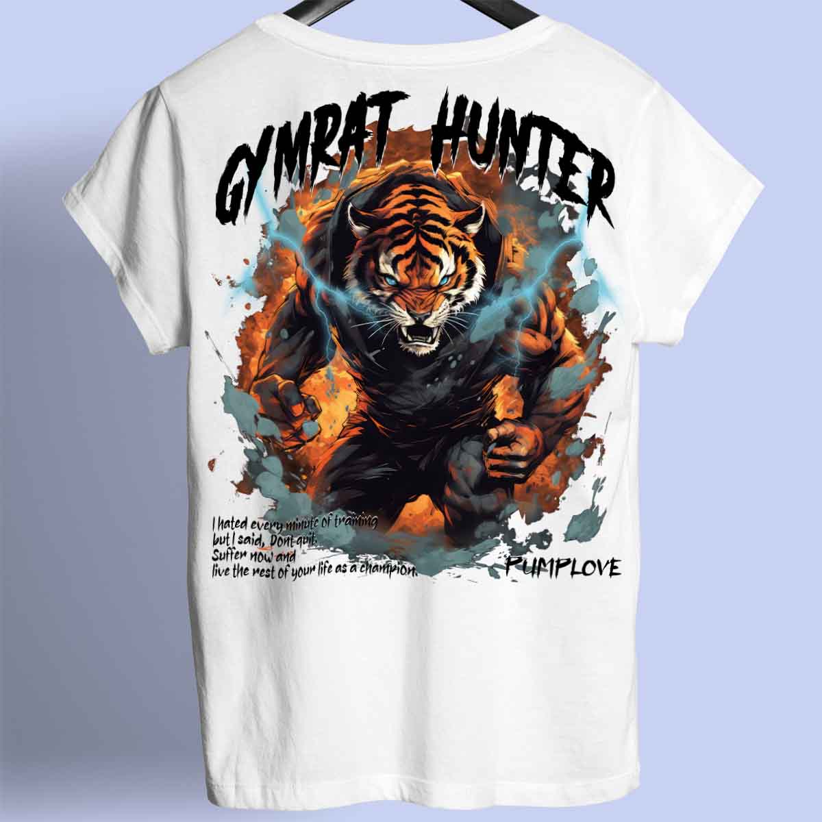 Gymrat Hunter - Premium paita unisex taustaprintti