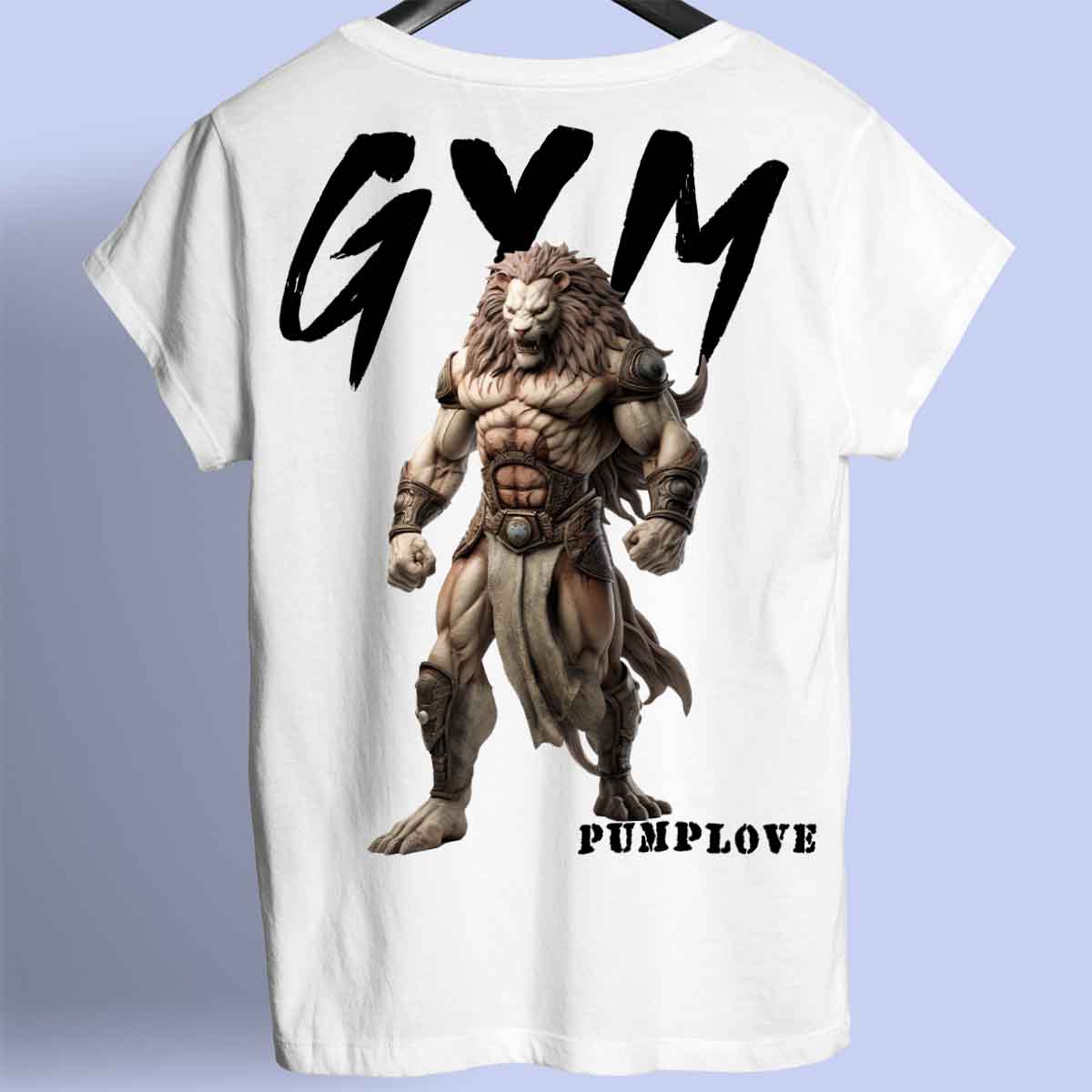 Gym Lion - Premium paita Unisex taustaprintti