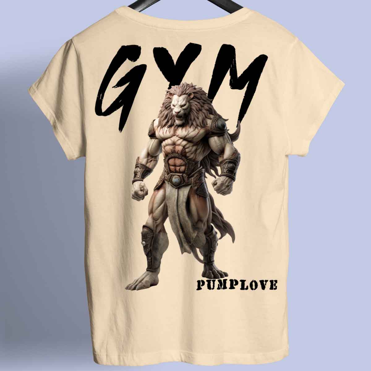 Gym Lion - Premium paita Unisex taustaprintti