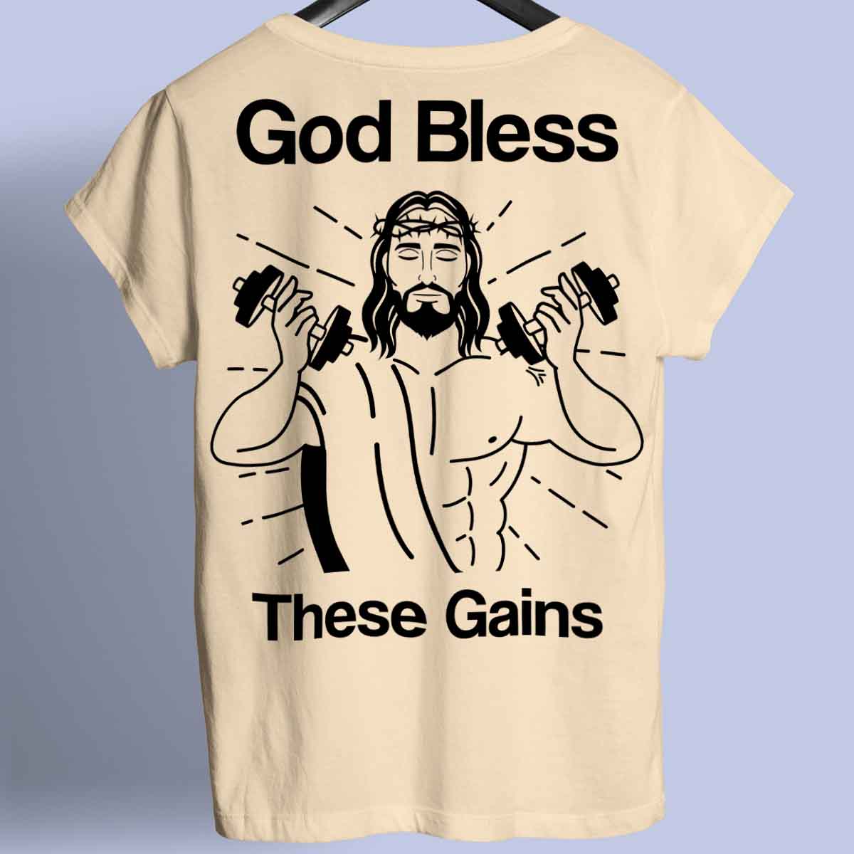 God Bless - Premium T-paita Unisex Taustaprintti