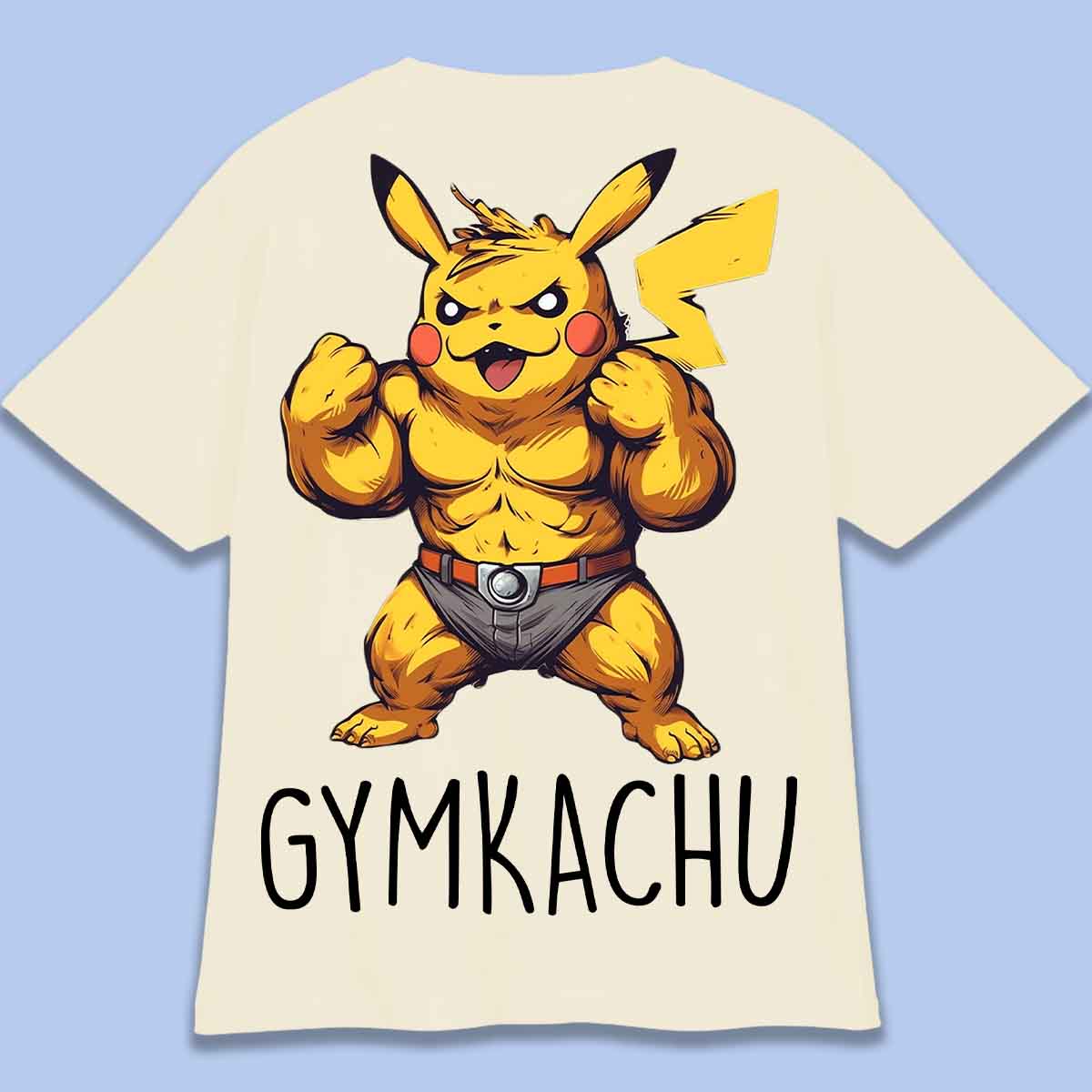 Gymkachu - T-paita Oversize Unisex Taustaprintti