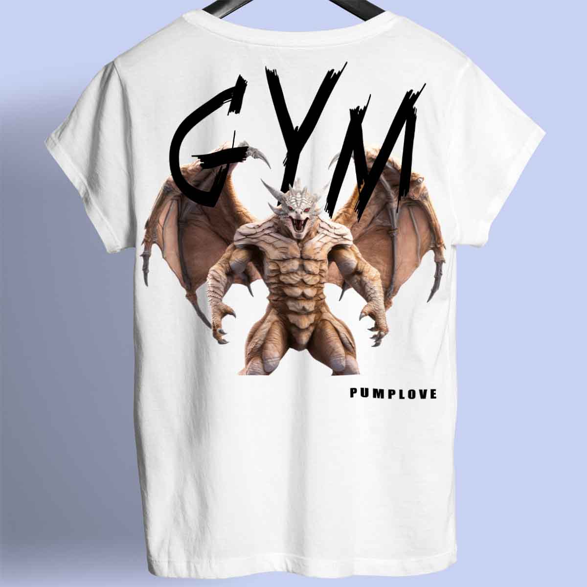 Gym Dragon - Premium T-paita Unisex Taustaprintti