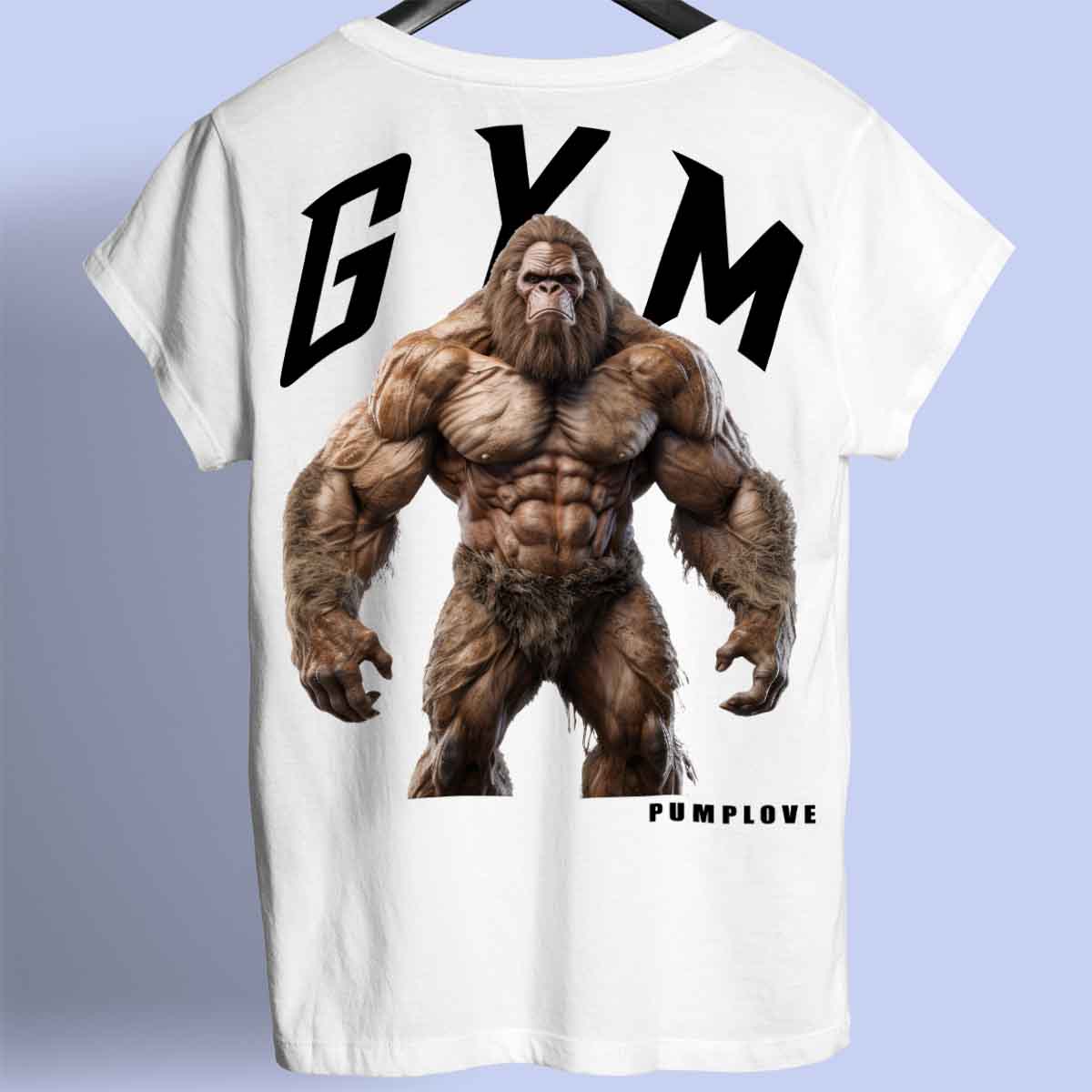 Gym Bigfoot - Premium T-paita Unisex Taustaprintti