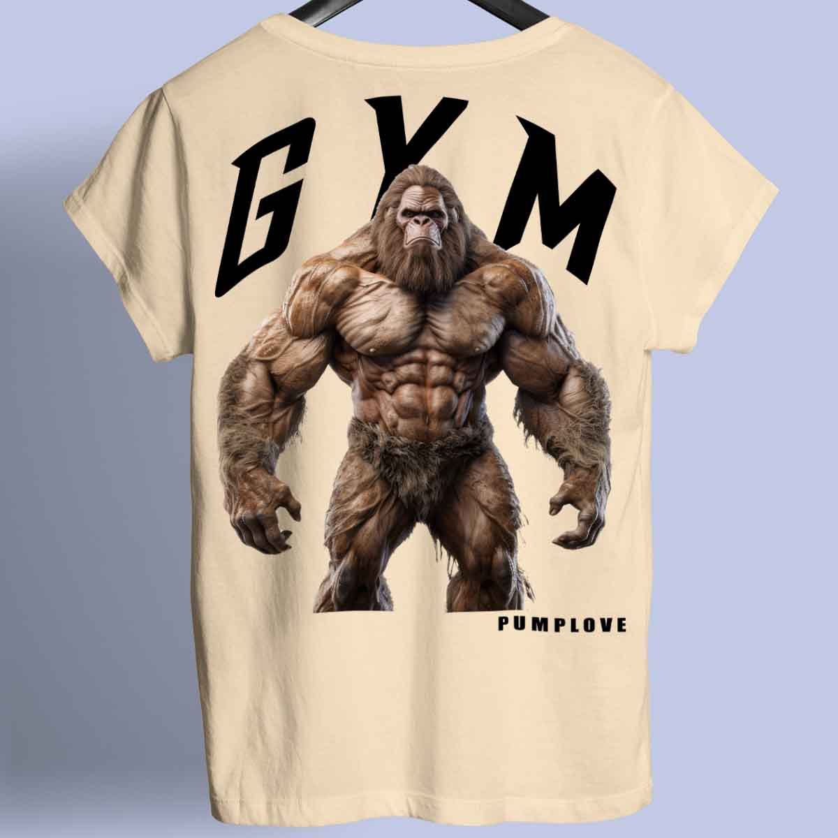 Gym Bigfoot - Premium T-paita Unisex Taustaprintti