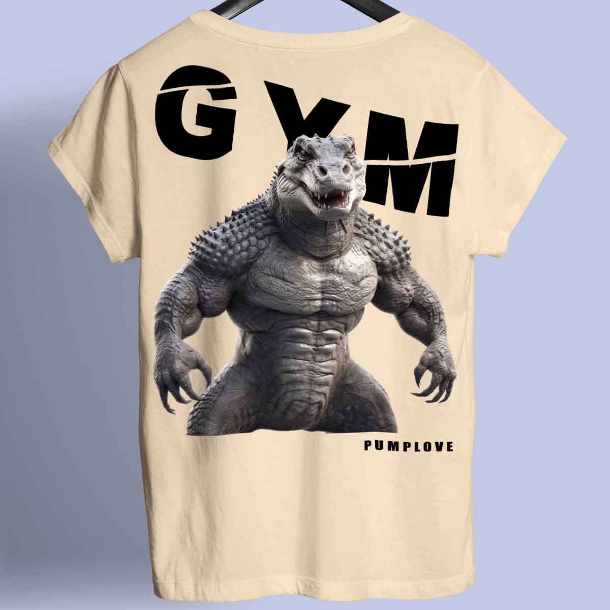 Gym Alligator - Premium T-paita Unisex Taustaprintti