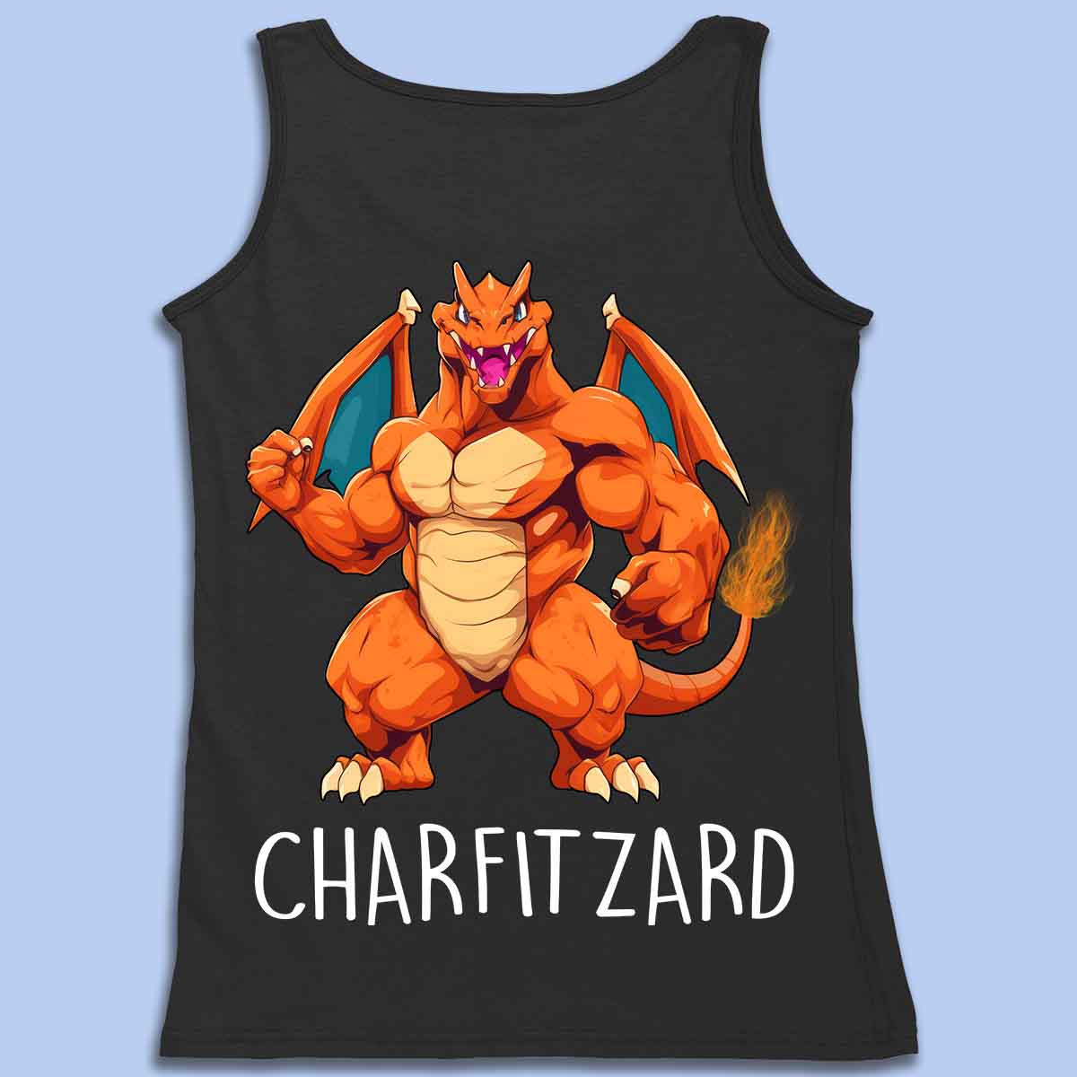 Charizard - Premium Tank Top Unisex Takaisin Print